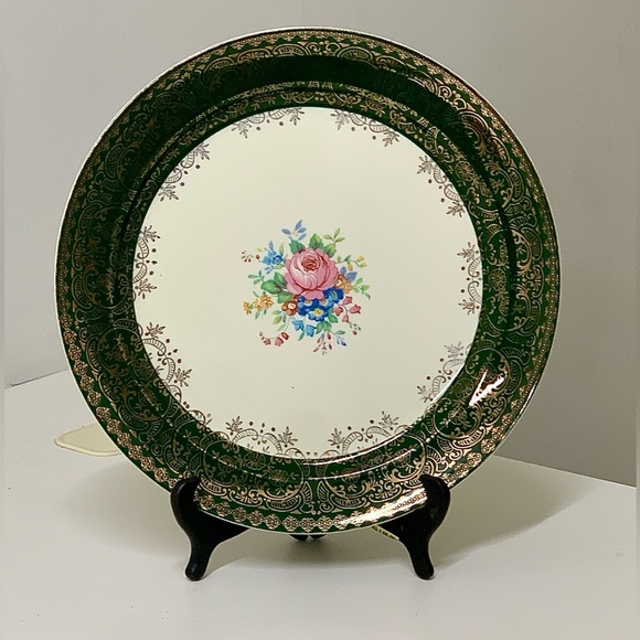 Vintage TAYLOR SMITH USA 22K Gold Trim 10” Dinner Plate 9532 - Picture 13 of 14